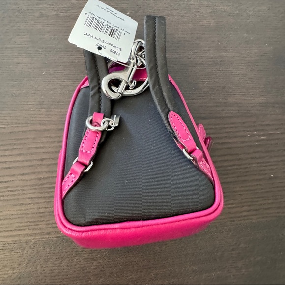 Coach Mini Court Backpack Bag Charm In Signature Canvas C7803 - Picture 4 of 5